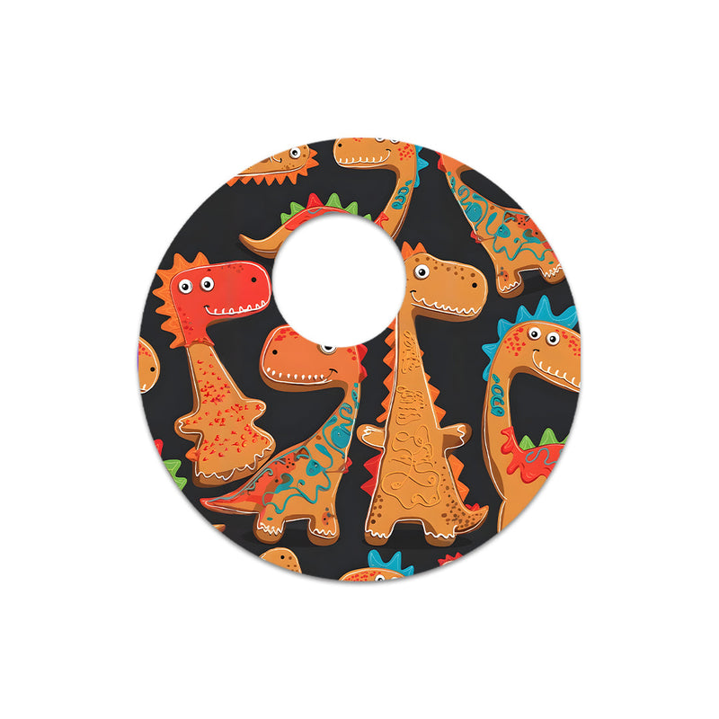 Peelz Jurassic Gingerbread FreeStyle Libre 3 Plus & Lingo  Sensor Sticker - Pump Peelz Peelz/Stickers White Smoke 4-pack (Set of 4 Stickers)