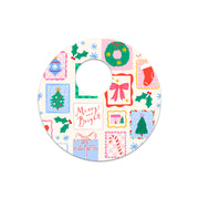 Peelz Holiday Greetings FreeStyle Libre 3 Plus & Lingo  Sensor Sticker - Pump Peelz Peelz/Stickers White Smoke 4-pack (Set of 4 Stickers)