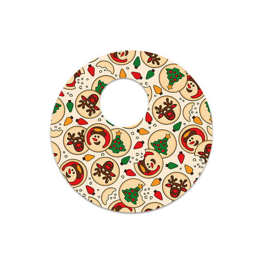 Peelz Santa's Cookies FreeStyle Libre 3 Plus & Lingo  Sensor Sticker - Pump Peelz Peelz/Stickers White Smoke 4-pack (Set of 4 Stickers)