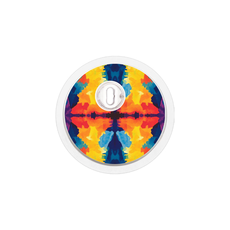 Peelz Bright Tie Dye Sticker Designed for the FreeStyle Libre 3 Plus & Lingo  Sensor Peelz/Stickers White Smoke 4-pack (Set of 4 Stickers)