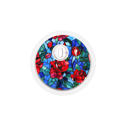 Peelz Crimson Blooms Sticker Designed for the FreeStyle Libre 3 Plus & Lingo  Sensor Peelz/Stickers White Smoke 4-pack (Set of 4 Stickers)