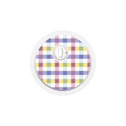Peelz Spring Plaid Sticker Designed for the FreeStyle Libre 3 Plus & Lingo  Sensor Peelz/Stickers White Smoke 4-pack (Set of 4 Stickers)