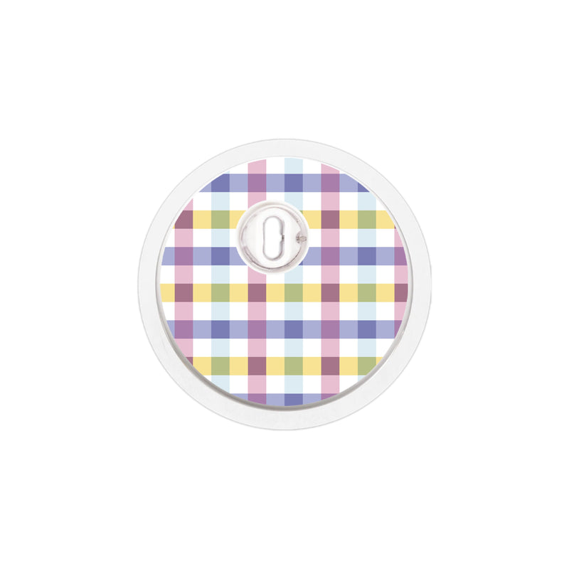 Peelz Spring Plaid Sticker Designed for the FreeStyle Libre 3 Plus & Lingo  Sensor Peelz/Stickers White Smoke 4-pack (Set of 4 Stickers)