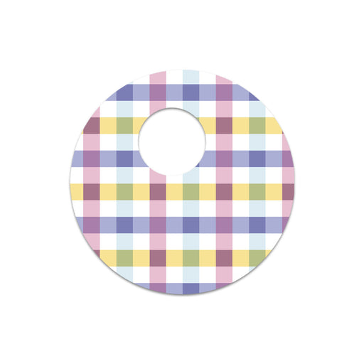 Peelz Spring Plaid Sticker Designed for the FreeStyle Libre 3 Plus & Lingo  Sensor Peelz/Stickers White Smoke 4-pack (Set of 4 Stickers)