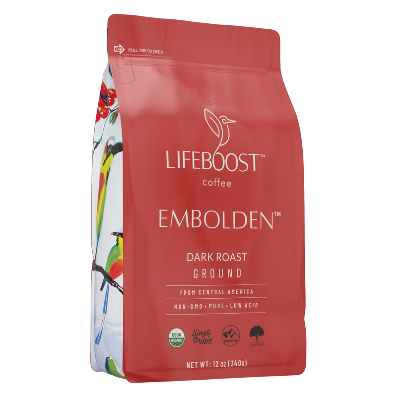 Lifeboost Coffee Embolden Dark Roast Dark Roast Sienna Ground / 1