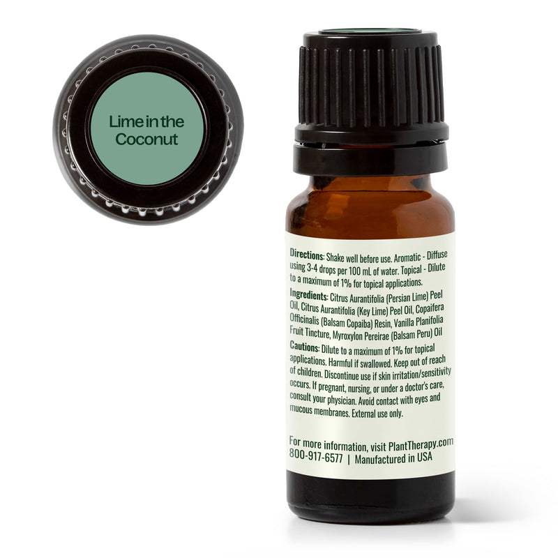 Plant Therapy Lime in the Coconut Essential Oil Blend Essential Oil White Smoke 10 mL,30 mL