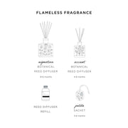 Rosy Rings Accent Botanical Reed Diffuser - Honey Tobacco 4oz Botanical Diffuser White Smoke