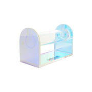UberChic Beauty Sticky Roll Iridescent Acrylic Holder Tool Light Gray