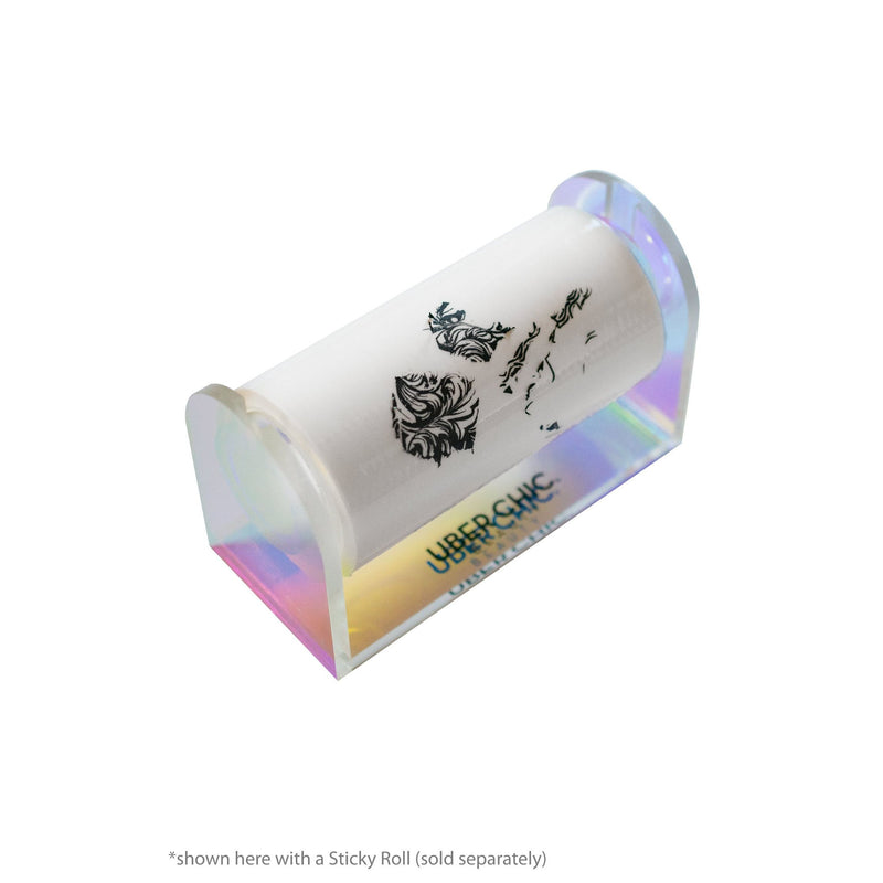 UberChic Beauty Sticky Roll Iridescent Acrylic Holder Tool Gray