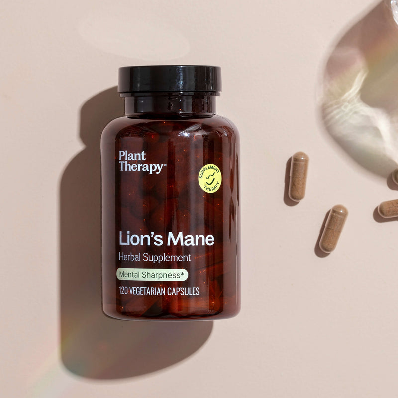 Plant Therapy Lion's Mane Herbal Supplement - 120 Capsules Supplement Light Gray 120 ct