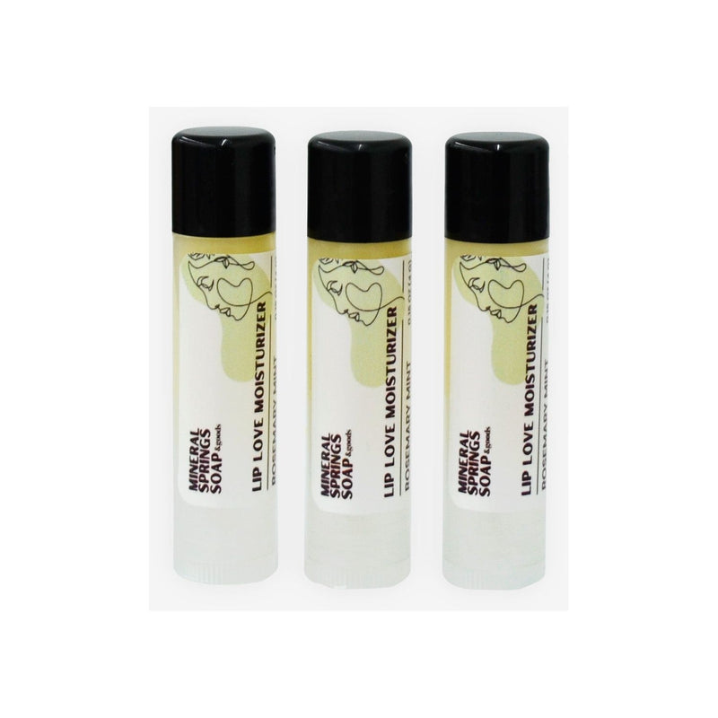 Mineral Springs Soap Lip Love Moisturizer White Smoke Watermelon Sugar,Sour Green Apple,Lemon Sugar,Orange Dream*,Cotton Candy,Vanilla Mint,Rosemary Mint*,Vanilla Cupcake,Lavender Vanilla,Lavender Sage*,Fresh Sangria,Candy Cane,Pumpkin Cheesecake,Hazelnut Latte,Eucalyptus Thyme*