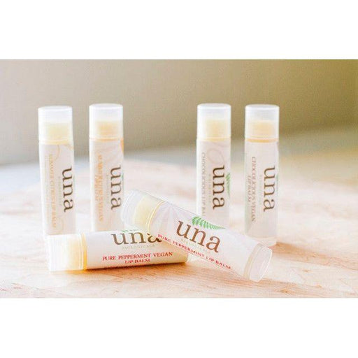 Una Biologicals® Peppermint Organic Lip Balm | Face Care | Una Biologicals Skin Care Lip Balm Light Gray