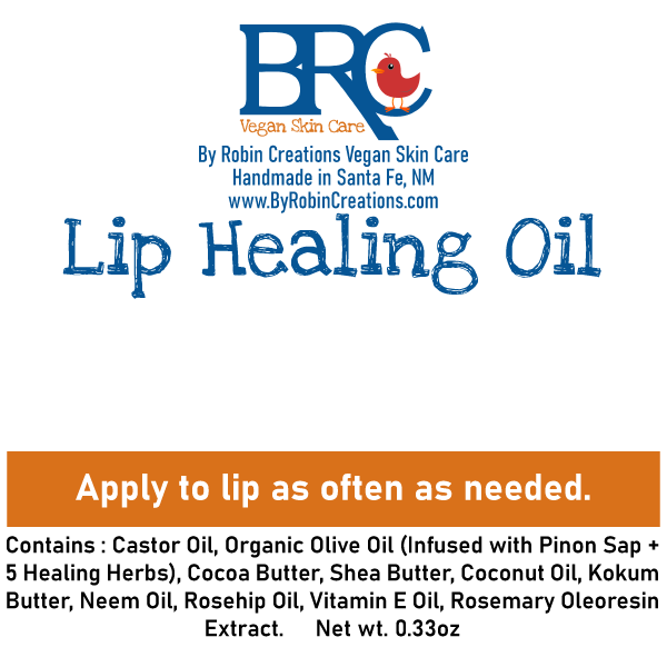 By Robin Creations Lip Repair Healing Oil - Infused with New Mexico Pinon Resin Lip Balms White Smoke Lemongrass Eucalyptus / 1 Tube,Lemongrass Eucalyptus / 3 Tubes,Tangerine / 1 Tube,Tangerine / 3 Tubes,Peppermint / 1 Tube,Peppermint / 3 Tubes,Lavender / 1 Tube,Lavender / 3 Tubes,Unflavored / 1 Tube,Unflavored / 3 Tubes,Eczema Healing Blend for Peeling C