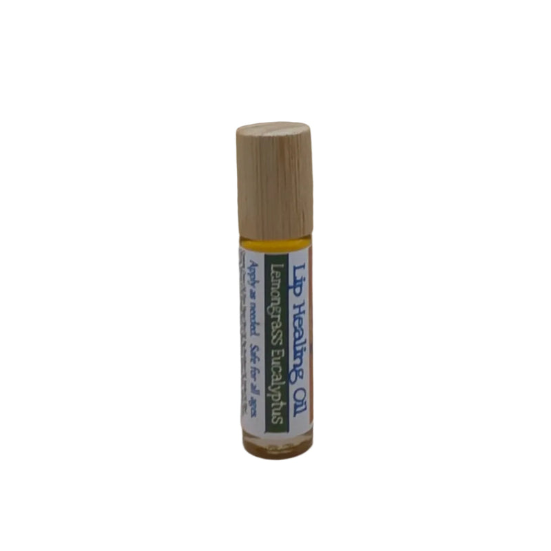 By Robin Creations Lip Repair Healing Oil - Infused with New Mexico Pinon Resin Lip Balms Dark Olive Green Lemongrass Eucalyptus / 1 Tube