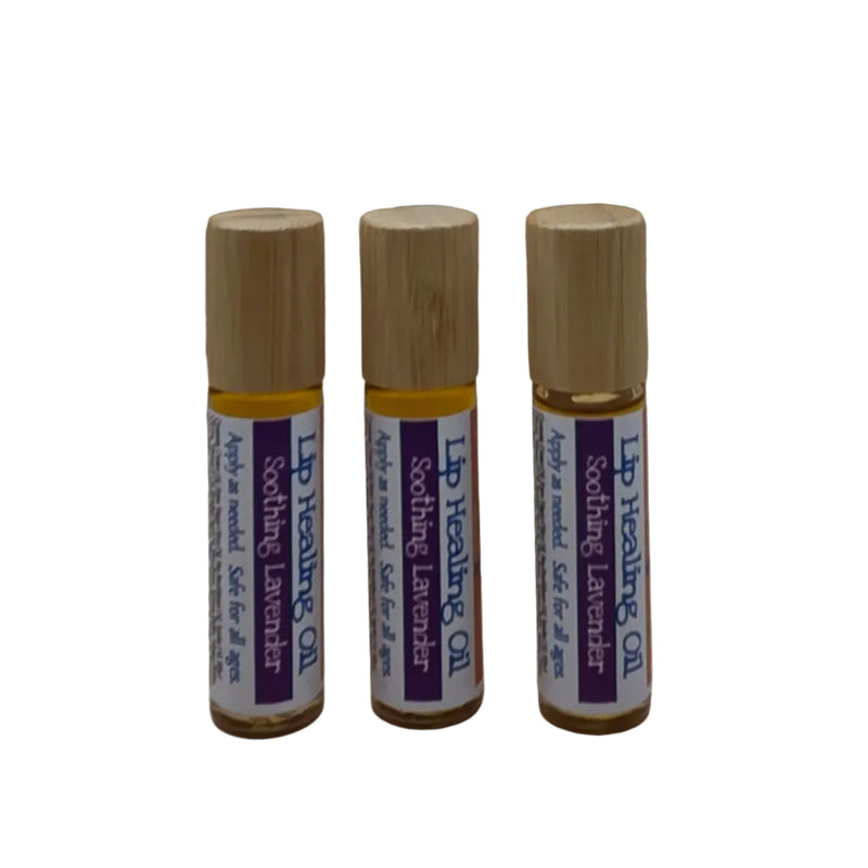 By Robin Creations Lip Repair Healing Oil - Infused with New Mexico Pinon Resin Lip Balms White Smoke Soothing Lavender / 3 Tubes