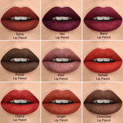Sydoni Skincare and Beauty SYDONI RETRACTABLE MATTE LIP PENCIL with SHEA BUTTER 9 Rich, Smudge‑Resistant Shades Lip Liner Tan Primal-Dark brown with neutral undertone,Spice-Deep auburn red with warm undertone,Elixir-Med plum with neutral undertone,Berry-Plum with cool red undertone,Chocolate-Deep brown with warm golden undertone,Vex-Deep dark plum with cool pink undertone,Cherry