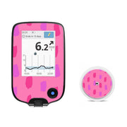 Peelz Lipstick Smudge Freestyle Libre 2 Peelz/Stickers White Smoke Receiver + Sensor