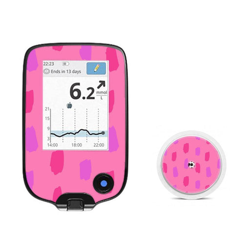Peelz Lipstick Smudge Freestyle Libre 2 Peelz/Stickers White Smoke Receiver + Sensor