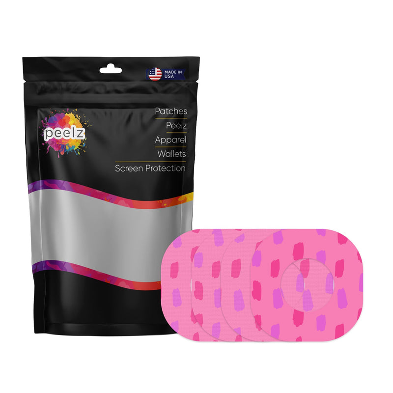 Peelz Lipstick Smudge Dexcom G7 and Stelo Patch Tape - Pump Peelz Patch Medical Tape White Smoke 4-Pack (Set of 4 Patches)