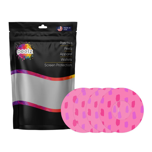 Peelz Lipstick Smudge Patch  Tape Designed for the FreeStyle Libre 2 Patch Medical Tape White Smoke 4-Pack Libre 2 (Set of 4 Patches)