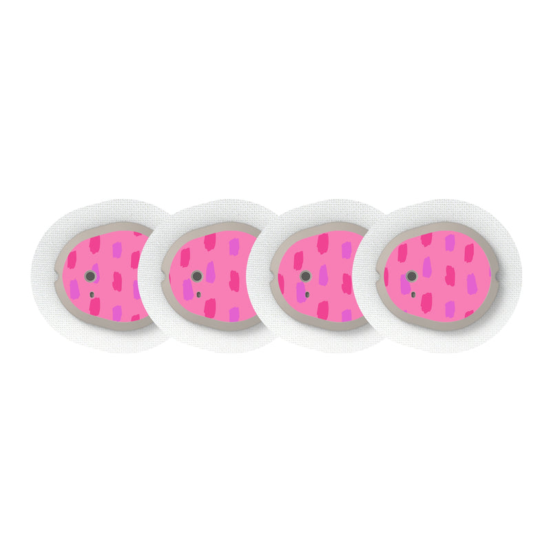 Peelz Lipstick Smudge Sticker Designed for the DEXCOM G7 and Stelo Transmitter Peelz/Stickers White Smoke 4-pack (Set of 4 Stickers)