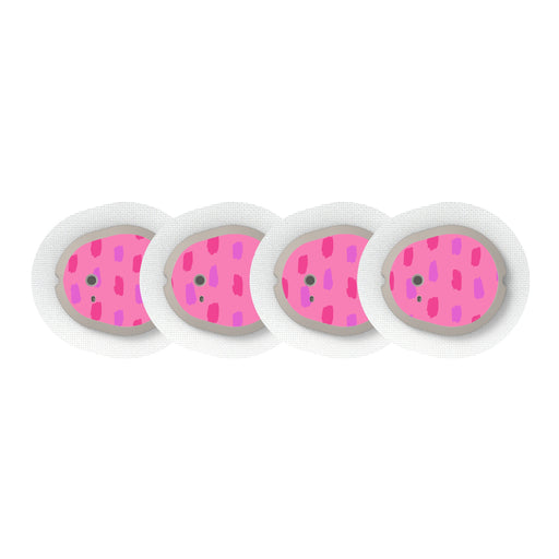 Peelz Lipstick Smudge Sticker Designed for the DEXCOM G7 and Stelo Transmitter Peelz/Stickers White Smoke 4-pack (Set of 4 Stickers)