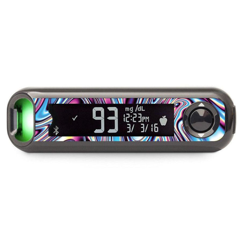 Peelz Liquid Metal Bayer Contour© Next One Glucometer Peelz/Stickers Black