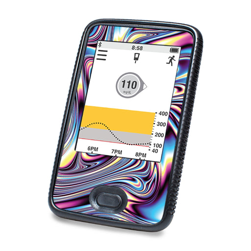 Peelz Liquid Metal Designed for DEXCOM G6 Touchscreen Receiver Peelz/Stickers White Smoke