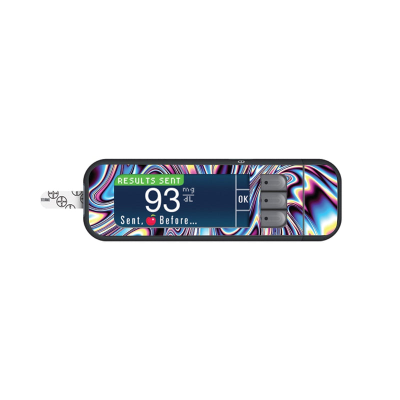 Peelz Liquid Metal for Bayer Contour Next Glucometer Peelz/Stickers White Smoke