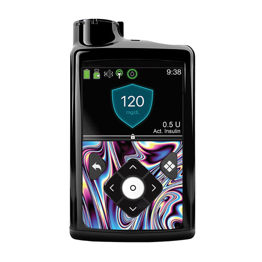 Peelz Liquid Metal for Medtronic MiniMed 770G & 780G Peelz/Stickers Black Whole System Peelz (front back + clip)