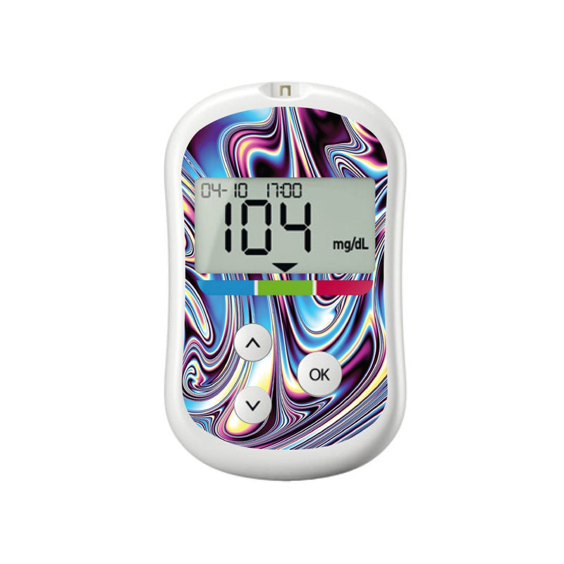 Peelz Liquid Metal for OneTouch Verio Flex Glucometer Peelz/Stickers White Smoke