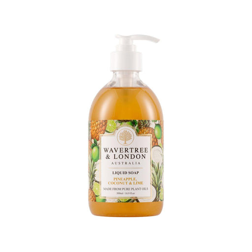 Wavertree & London Wavertree & London Natural Pineapple, Coconut & Lime Liquid Soap 7 Oz Liquid Soap Light Gray