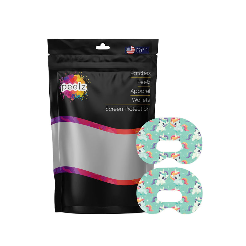 Peelz Little Ponies Medtronic Guardian Connect Patch Tape - Pump Peelz Patch Medical Tape White Smoke 4-Pack (Set of 4 Patches)