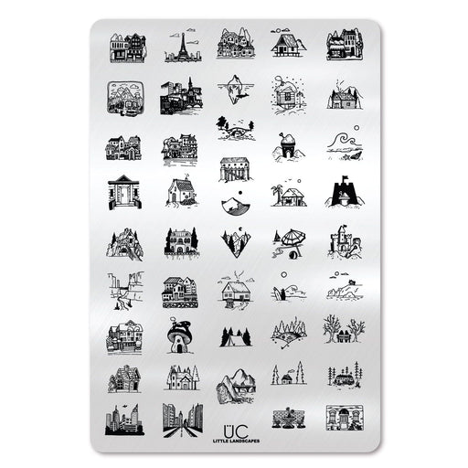 UberChic Beauty Little Landscapes Stamping Plate Lavender
