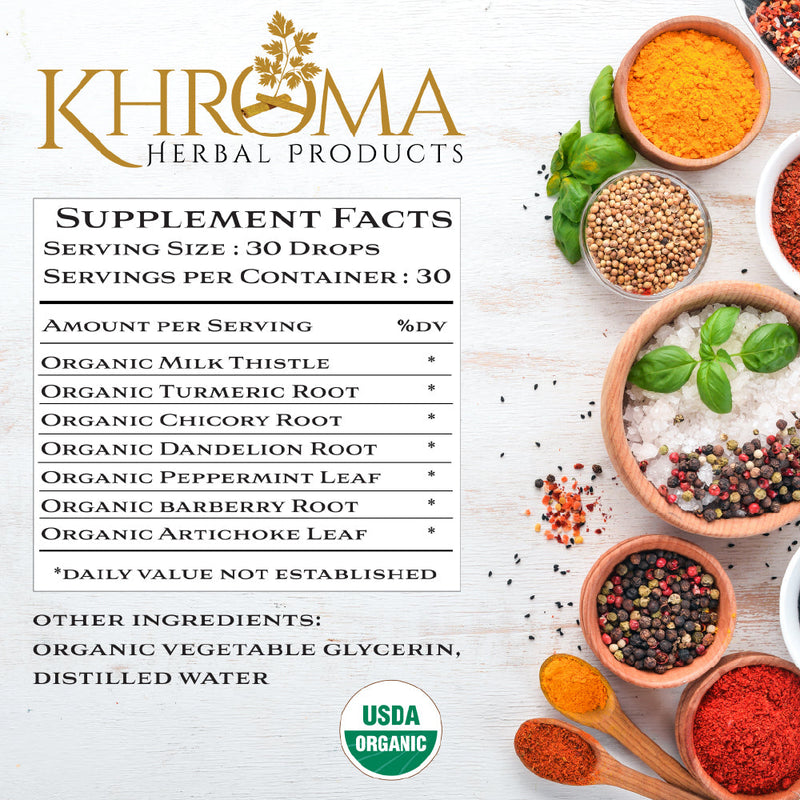Khroma Herbal Products Liver Love - Organic Liver Support Supplements Antique White