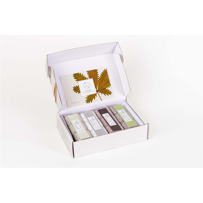 Lizush Earthy Shower Steamer Gift Box for Men and Women, Set of 12 Shower Steamers Package White Smoke No