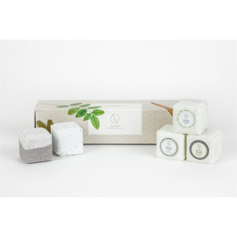 Lizush Earthy Shower Steamer, Refreshing Gift Box for Men and Women, Set of 5 Shower Steamers BATH BOMBS & SHOWER STEAMERS White Smoke No