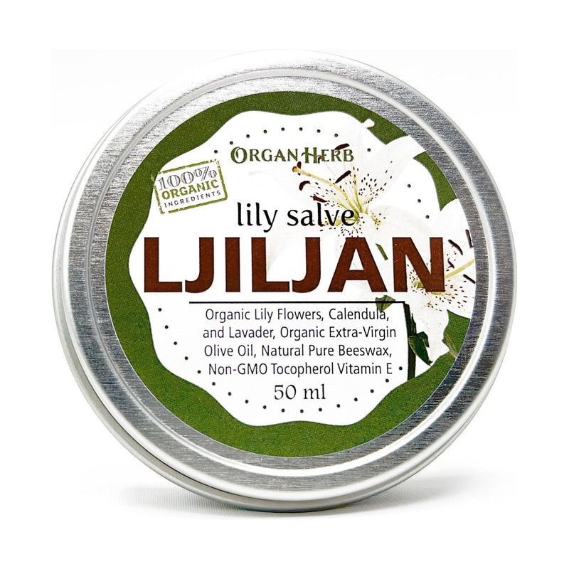 OrganHerb OrganHerb Organic Lily Salve (Ljiljan) 2 oz – Radiant Skin with Natural Lily and Calendula Organic Salves Light Gray