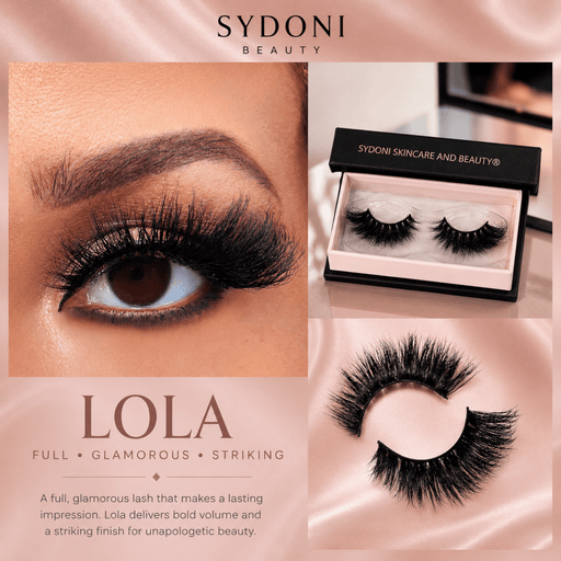 Sydoni Skincare and Beauty SYDONI "LOLA" LUXURY MINK LASHES - Full, Glamorous, Striking Mink Lashes Light Pink