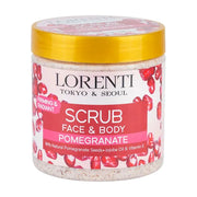 Vip Barber Supply Lorenti Face & Body Scrub Series 16.9oz | 500ml Face Scrub White Smoke Pomegranate