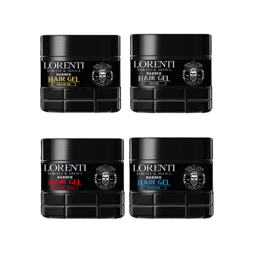Vip Barber Supply Lorenti Hair Gel 500ml Styling Gel Black Argan,Biotin,Gummy,Keratin