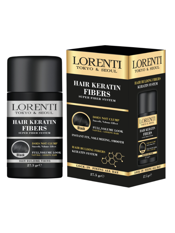 Vip Barber Supply Lorenti Keratin Hair Fiber Hair Fiber Black Black