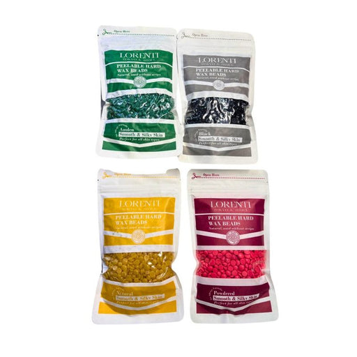 Vip Barber Supply Lorenti Peelable Hard Wax Beads 250g Depilatory Wax White Smoke Azulen,Natural,Powdered,Black