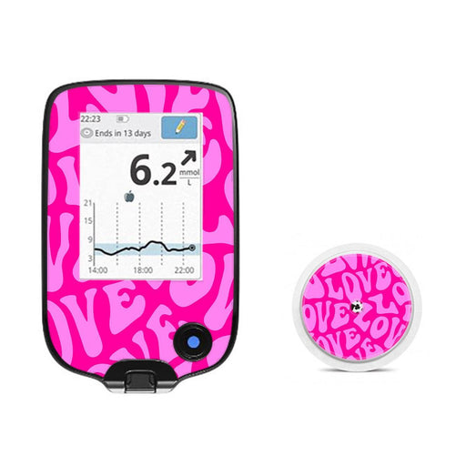 Peelz Love Freestyle Libre 2 Peelz/Stickers White Smoke Receiver + Sensor