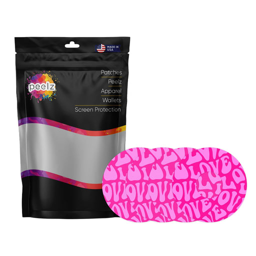 Peelz Love Patch Tape Designed for the FreeStyle Libre 3 Plus & Lingo Patch Medical Tape White Smoke 4-Pack (Set of 4 Patches)