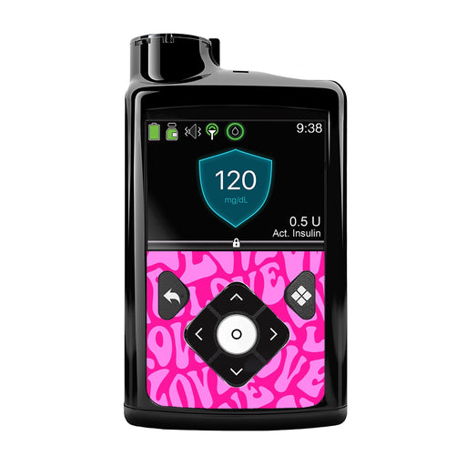 Peelz Love Sticker for Medtronic MiniMed 770G & 780G Peelz/Stickers Black Whole System Peelz (front back + clip)