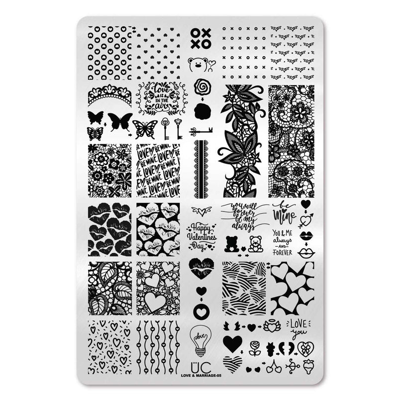 UberChic Beauty Love and Marriage-05 Stamping Plate Black