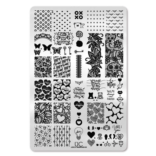 UberChic Beauty Love and Marriage-05 Stamping Plate Black