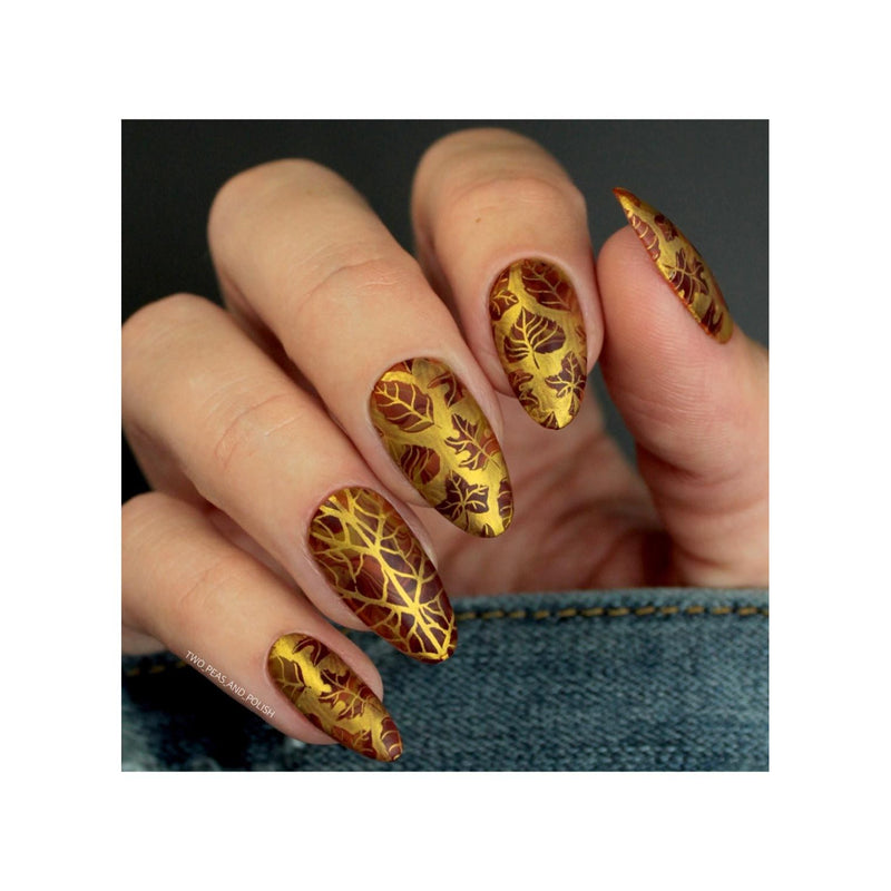 UberChic Beauty Lovely Leaves-01 Stamping Plate Dark Slate Gray