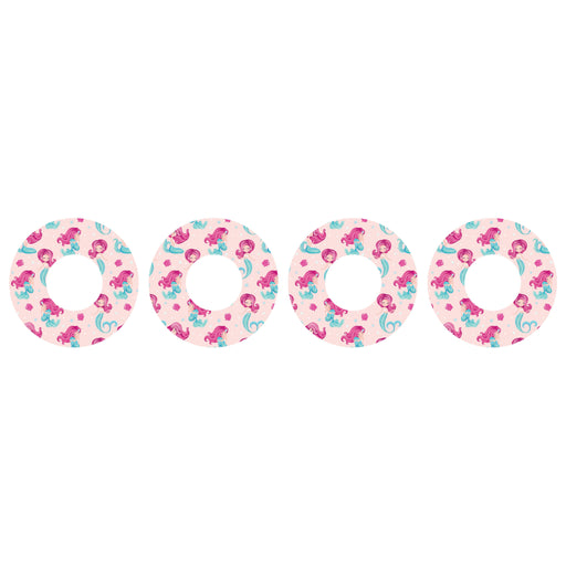 Peelz Lovely Mermaids Patch  Tape Designed for the FreeStyle Libre 2 Patch Medical Tape White Smoke 4-Pack Libre